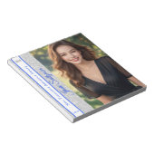 Silver Glitzer Sash Autograph Notepad Notizblock (angewinkelt)