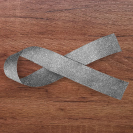 Silver Glitzer Satinband