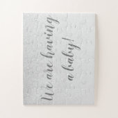 Silver Glitzer Schwangerschaft Ankündigung Puzzle (Vertikal)