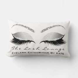 Silver Glitzer Schwarz-weiß Makeup Augenblicke Lendenkissen