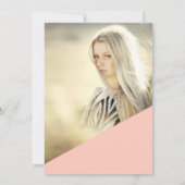 Silver Glitzer Script Peach Sweet 16 Foto Einladung (Rückseite)