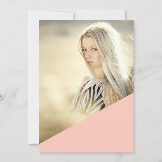 Silver Glitzer Script Peach Sweet 16 Foto Einladung (Rückseite)