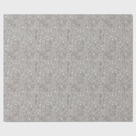 Silver Glitzer Sequin Dekoration Weihnachten Geschenkpapier (Flach)