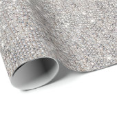 Silver Glitzer Sequin Dekoration Weihnachten Geschenkpapier (Rolleneckpunkt)