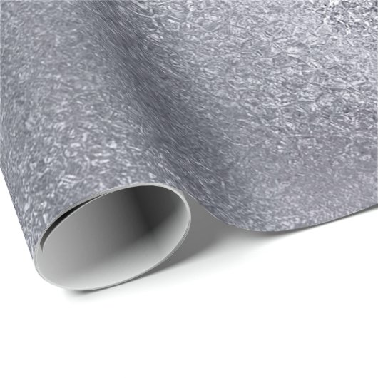 Silver Glitzer Shiny Glass Ice Vip Geschenkpapier (Rolleneckpunkt)
