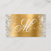Silver Glitzer Shiny Gold Foil Extravagant Mit Mon Visitenkarte (Vorderseite)