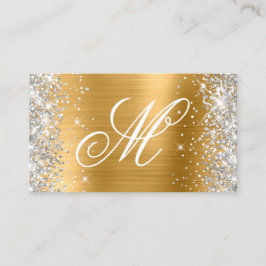 Silver Glitzer Shiny Gold Foil Extravagant Mit Mon Visitenkarte