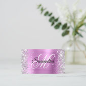 Silver Glitzer Shiny Lavender Foil Extravagant Mon Visitenkarte (Stehend Vorderseite)