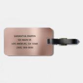 Silver Glitzer Shiny Rose Gold Glam Gradient Gepäckanhänger (Rückseite horizontal)