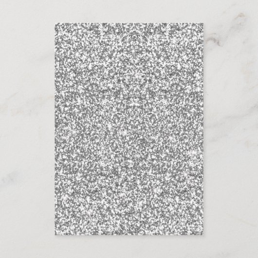 Silver Glitzer Silver Infinity Safety Measures Begleitkarte (Rückseite)