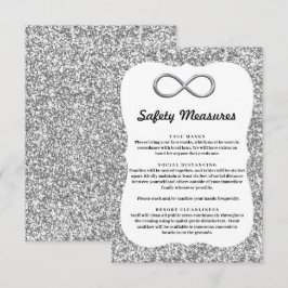 Silver Glitzer Silver Infinity Safety Measures Begleitkarte