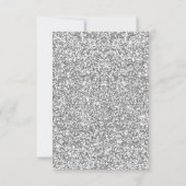 Silver Glitzer Silver Infinity Table Platzkarte (Rückseite)