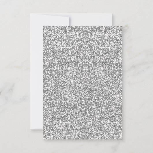 Silver Glitzer Silver Infinity Table Platzkarte (Rückseite)