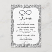 Silver Glitzer Silver Infinity Wedding Details