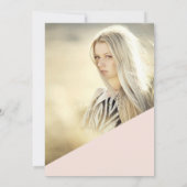 Silver Glitzer Skript erröten quinceanera Foto Einladung (Rückseite)