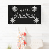 Silver Glitzer Snowflake Banner (Insitu)