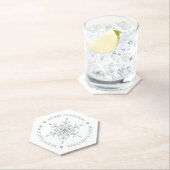 Silver Glitzer Snowflake Frohe Weihnachten Untersetzer (Vor Ort)