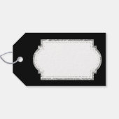 Silver Glitzer Snowflake Geschenkanhänger (Rückseite Horizontal)