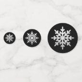 Silver Glitzer Snowflake Konfetti (Vorderseiten)