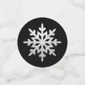 Silver Glitzer Snowflake Konfetti (Klein Vorderseite)