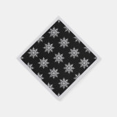 Silver Glitzer Snowflake Pattern Napkins Serviette (Ecke)