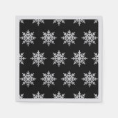 Silver Glitzer Snowflake Pattern Napkins Serviette (Vorderseite)