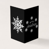 Silver Glitzer Snowflake Weihnachtskarten (Vorderseite)