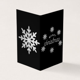 Silver Glitzer Snowflake Weihnachtskarten