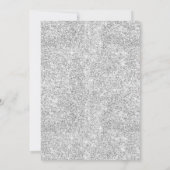 Silver Glitzer Snowflake Xmas Feiertag Party Grün Einladung (Rückseite)