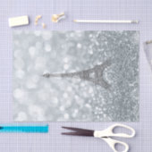 Silver Glitzer Sparkle Bling Eiffel Tower Party Seidenpapier (Handwerk)