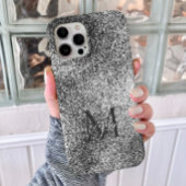 Silver Glitzer Sparkle - Custom Monogram Chic Case-Mate iPhone Hülle