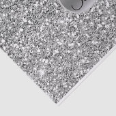Silver Glitzer Sparkle Glam Monogram Initial Seidenpapier (Ausschnitt)