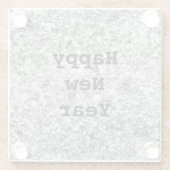 Silver Glitzer Sparkle Glasuntersetzer (Rückseite)