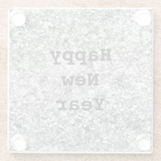 Silver Glitzer Sparkle Glasuntersetzer (Rückseite)