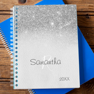Silver Glitzer Sparkle Jahresprogramm Planer