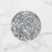 Silver Glitzer Sparkle Konfetti (Klein Vorderseite)