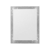 Silver Glitzer Sparkle Metal Look Notizblock (Rotiert)