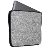 Silver Glitzer Sparkle Metallic Laptop Sleeve (Vorne Rechts)