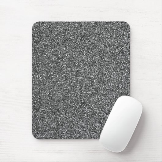 Silver Glitzer Sparkle Metallic Mouse Pad Mousepad (Mit Mouse)