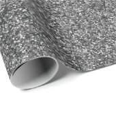 Silver Glitzer Sparkle Metallic Packpapier (Rolleneckpunkt)