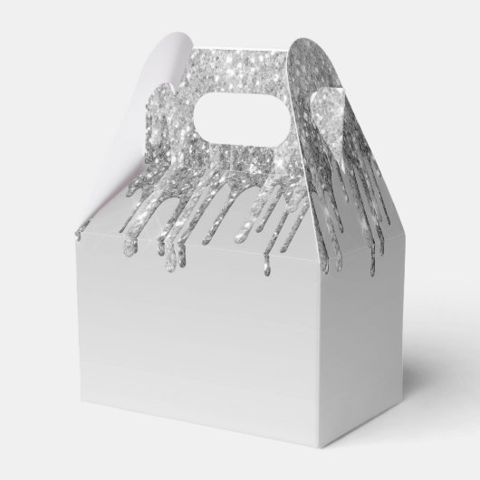 Silver Glitzer & Sparkle Monogram Geschenkschachtel (Rückseite)