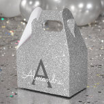 Silver Glitzer & Sparkle Monogram Geschenkschachtel<br><div class="desc">Silver Imitate Glitzer und sparkle Elegant Geschenkbox. Diese Geschenkboxen kann individuell auf Ihren Vor- und Vornamen abgestimmt werden und macht eine großartige Geschenkboxen für Geburtstag,  Junggeselinnen-Abschied,  Brautparty oder Babydusche.</div>