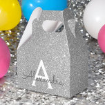 Silver Glitzer & Sparkle Monogram Geschenkschachtel<br><div class="desc">Silver Imitate Glitzer und sparkle Elegant Geschenkbox. Diese Geschenkboxen kann individuell auf Ihren Vor- und Vornamen abgestimmt werden und macht eine großartige Geschenkboxen für Geburtstag,  Junggeselinnen-Abschied,  Brautparty oder Babydusche.</div>