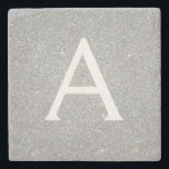 Silver Glitzer & Sparkle Monogram Steinuntersetzer<br><div class="desc">Silber Imitate Glitzer und sparkle Elegant Stone Tile. Diese Stone Tiles können so angepasst werden,  dass sie Ihren Anfangs- und Vornamen enthalten.</div>