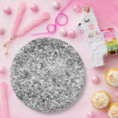 Silver Glitzer Sparkle Pappteller (Party)