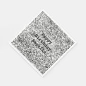 Silver Glitzer Sparkle Serviette (Ecke)