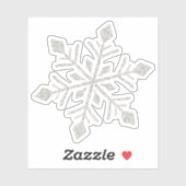 Silver Glitzer Sparkle Snowflake Shaped Cutout Aufkleber (Blatt)