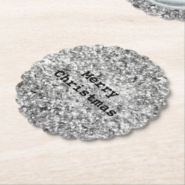 Silver Glitzer Sparkle Untersetzer