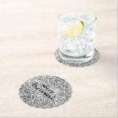 Silver Glitzer Sparkle Untersetzer (Vor Ort)