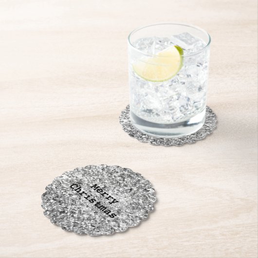 Silver Glitzer Sparkle Untersetzer (Vor Ort)